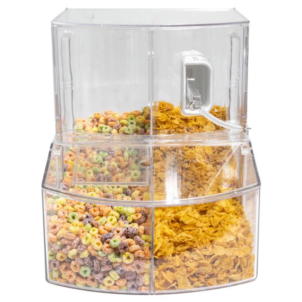 BT001-C - large bulk food tub, fitted with acrylic divider - front view