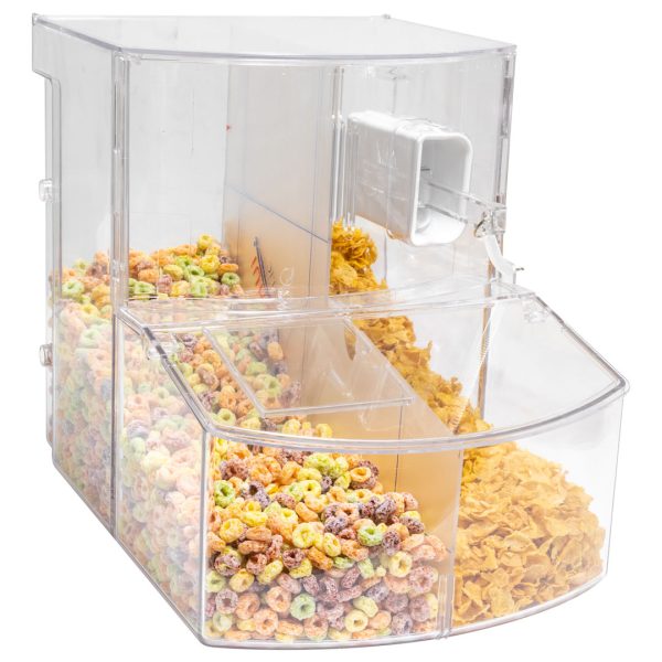 BT001-C - large bulk food tub, fitted with acrylic divider - isometric view