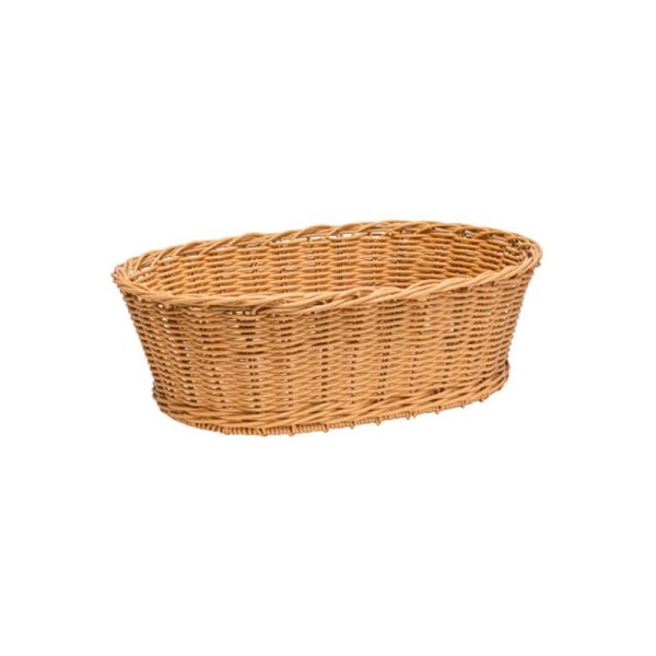 PWB580-N- large oval Polywicker food-grade basket - natural