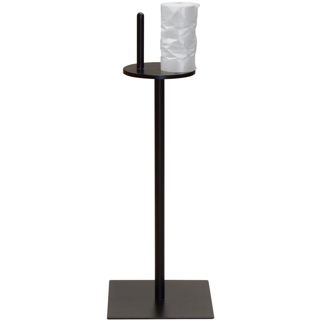 Double floor stand bag dispenser – 1050mm high – Black - Image 2