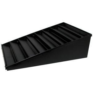 3 Tier Pyramid Step Black - Fresh Produce Displays