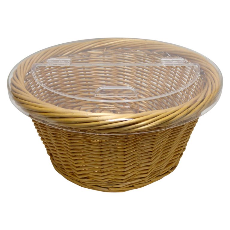 Round basket lid with Hinged opening Fresh Produce Displays