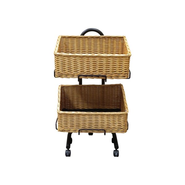 WB2S 2 Tier Rectangular Slant Sided Basket Stand Set with EVA Liners