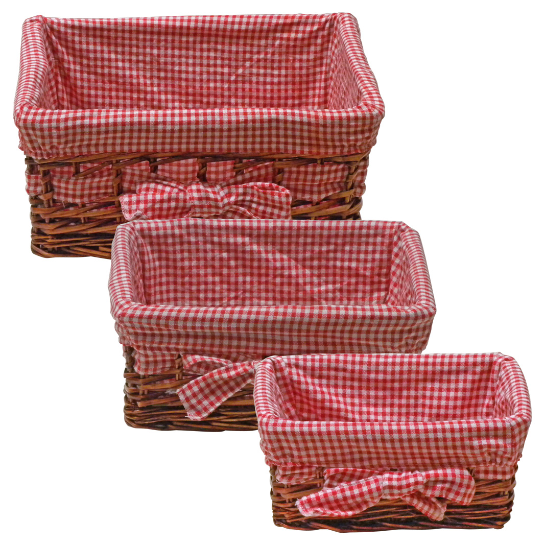 Natural wicker picnic basket Fresh Produce Displays
