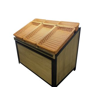 VDC-Option2 - bulk food display cabinet, with Polywicker baskets